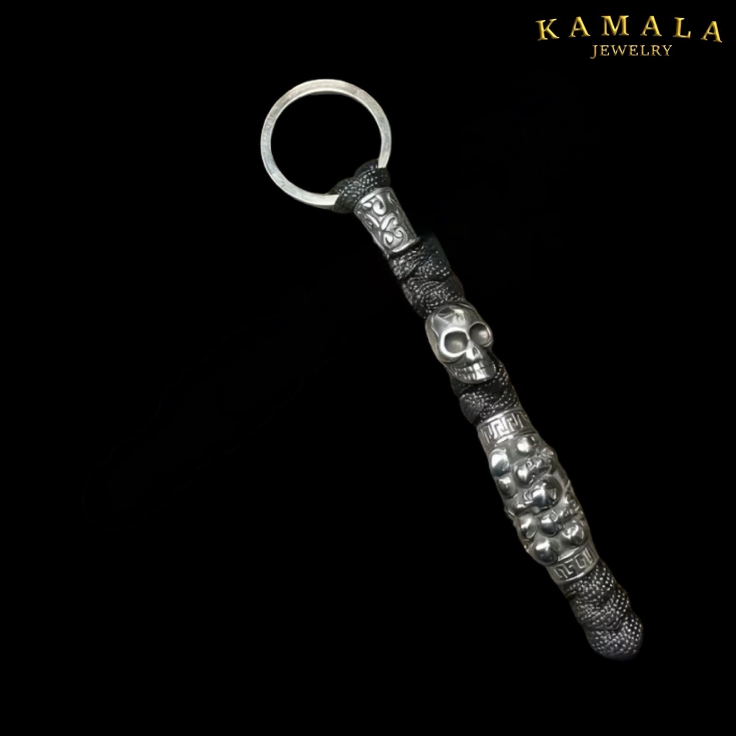 Schlüsselanhänger – Skull – Schwarz & Silber