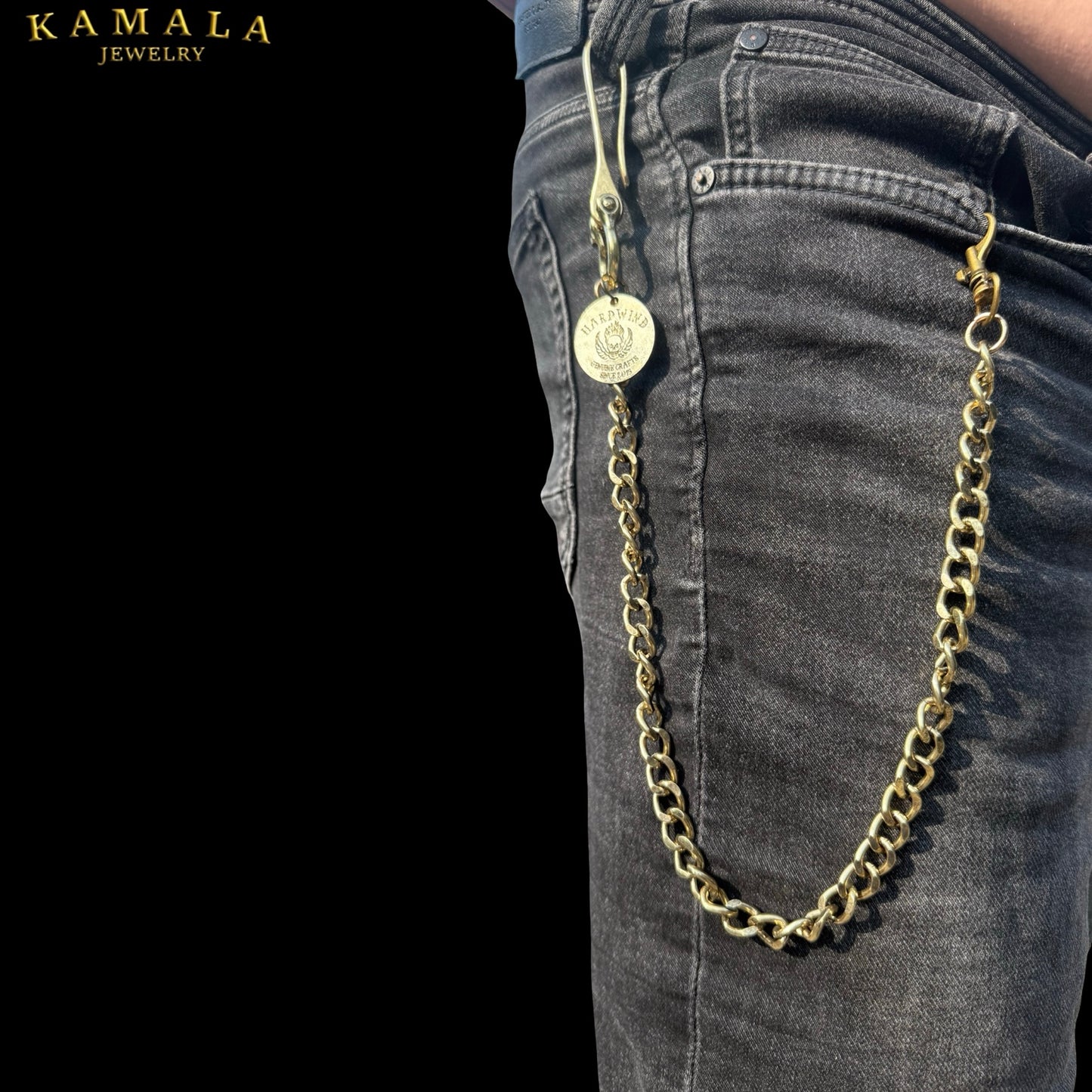 Goldene Hosenkette – 55 cm