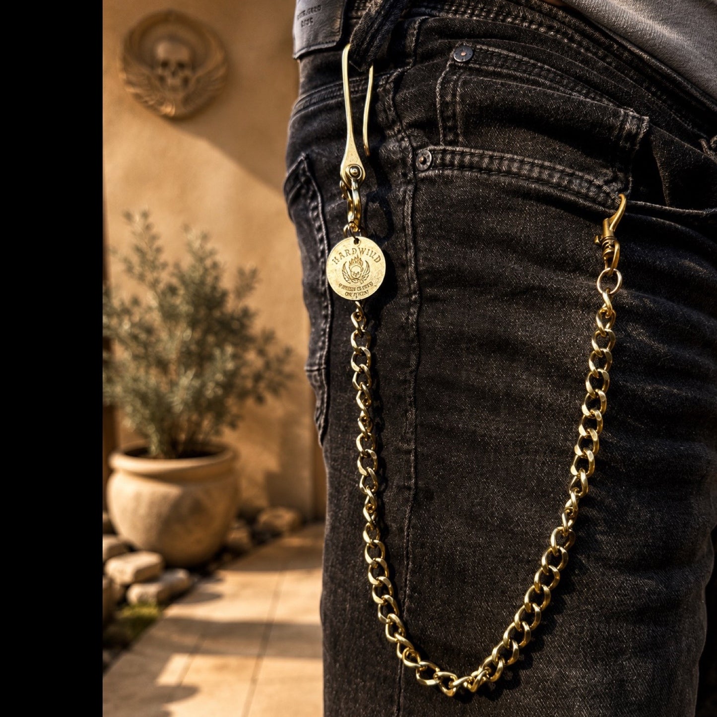 Goldene Hosenkette – 55 cm