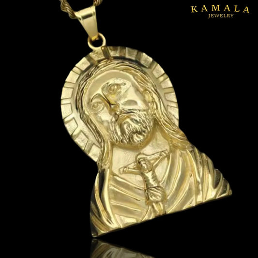 Jesus Anhänger - Gross - Gold