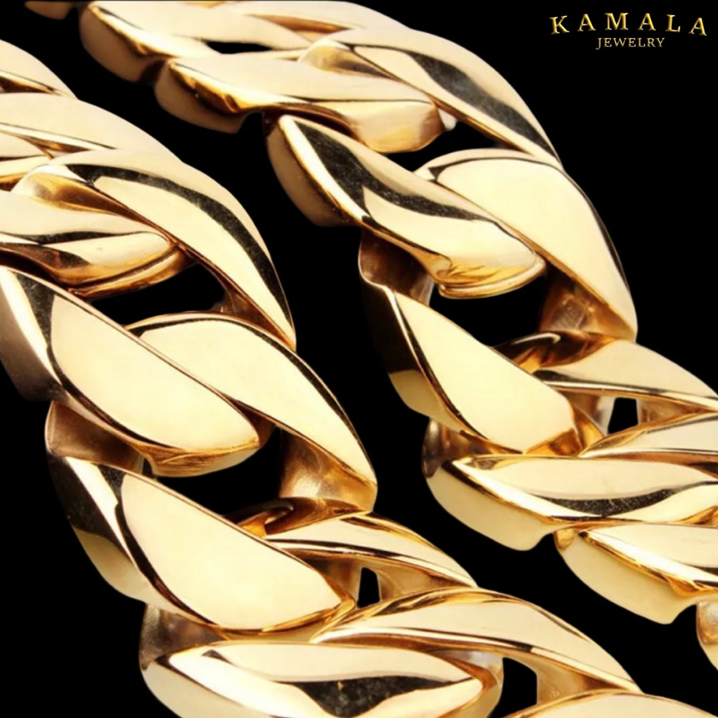 Ultra XXL Exklusive Panzerkette – Edelstahl & 18K Gold Finish