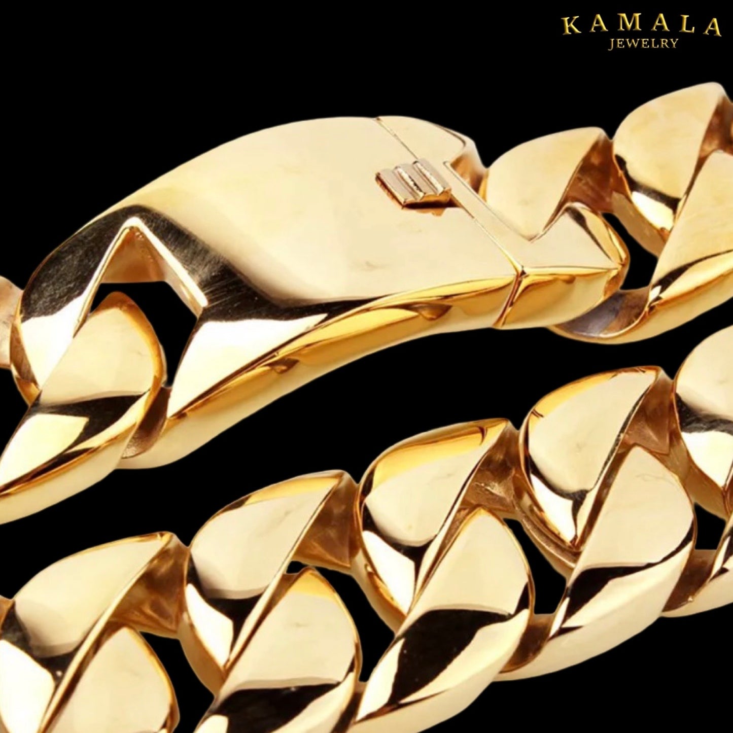Ultra XXL Exklusive Panzerkette – Edelstahl & 18K Gold Finish