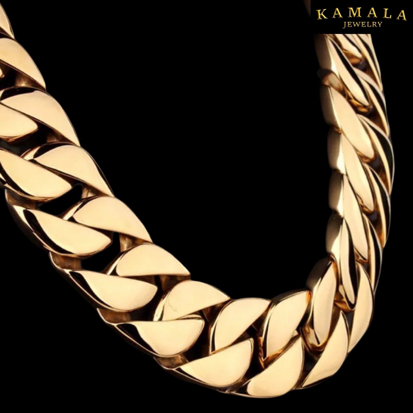 Ultra XXL Exklusive Panzerkette – Edelstahl & 18K Gold Finish