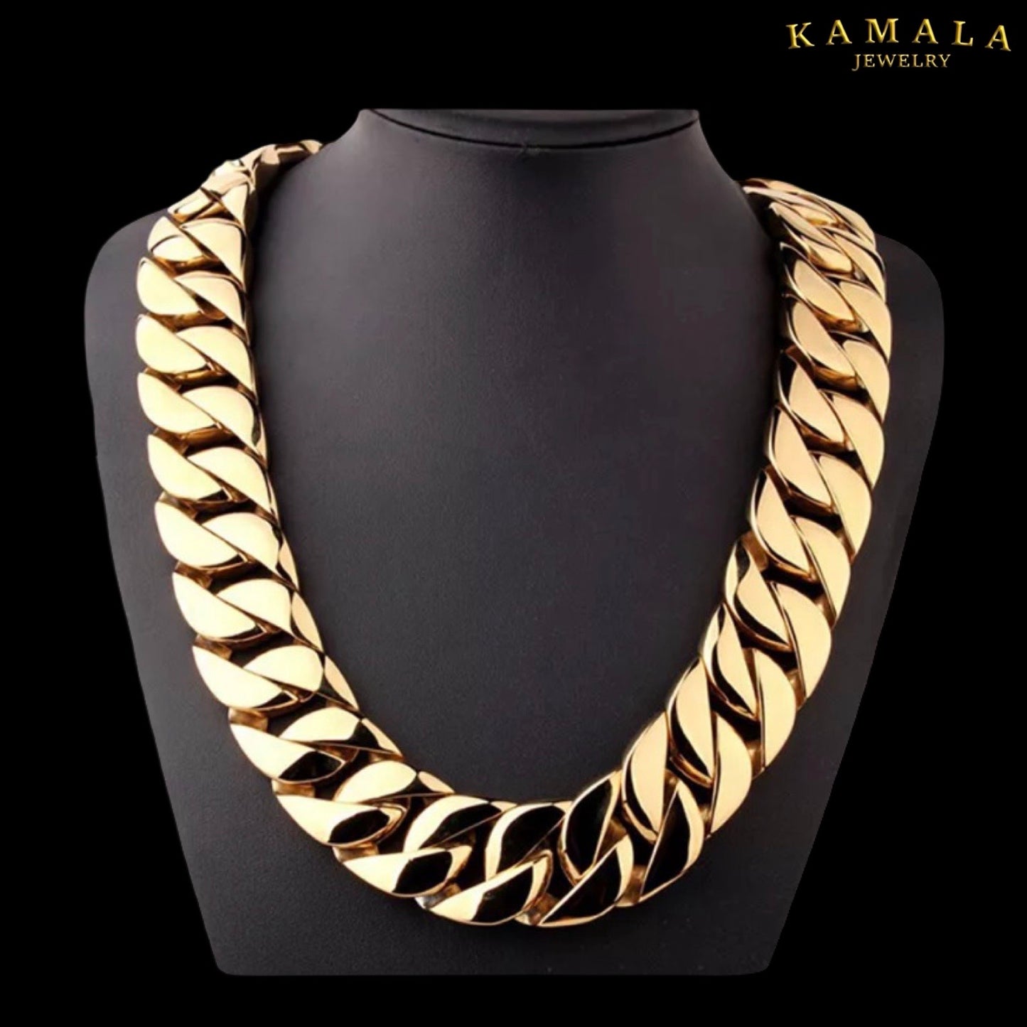 Ultra XXL Exklusive Panzerkette – Edelstahl & 18K Gold Finish