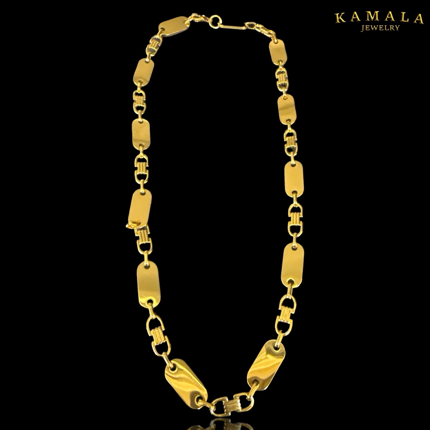 Premium Plattenkette „Imperial“ – 18 Karat vergoldeter Edelstahl