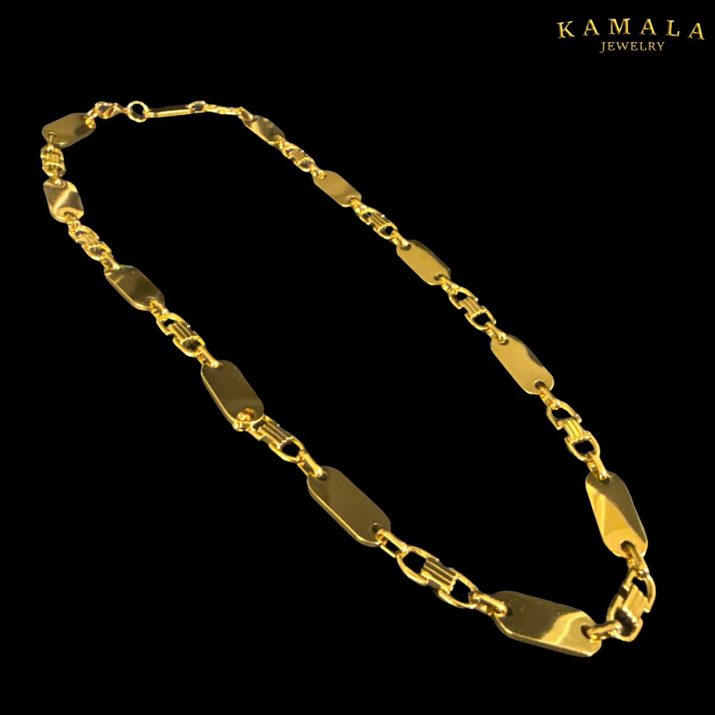 Premium Plattenkette „Imperial“ – 18 Karat vergoldeter Edelstahl