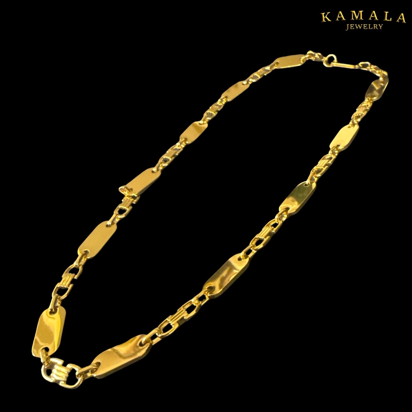 Premium Plattenkette „Imperial“ – 18 Karat vergoldeter Edelstahl