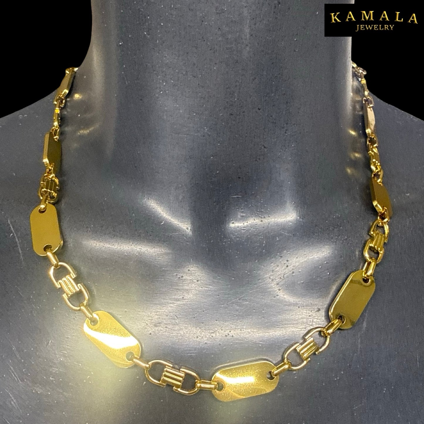 Premium Plattenkette „Imperial“ – 18 Karat vergoldeter Edelstahl