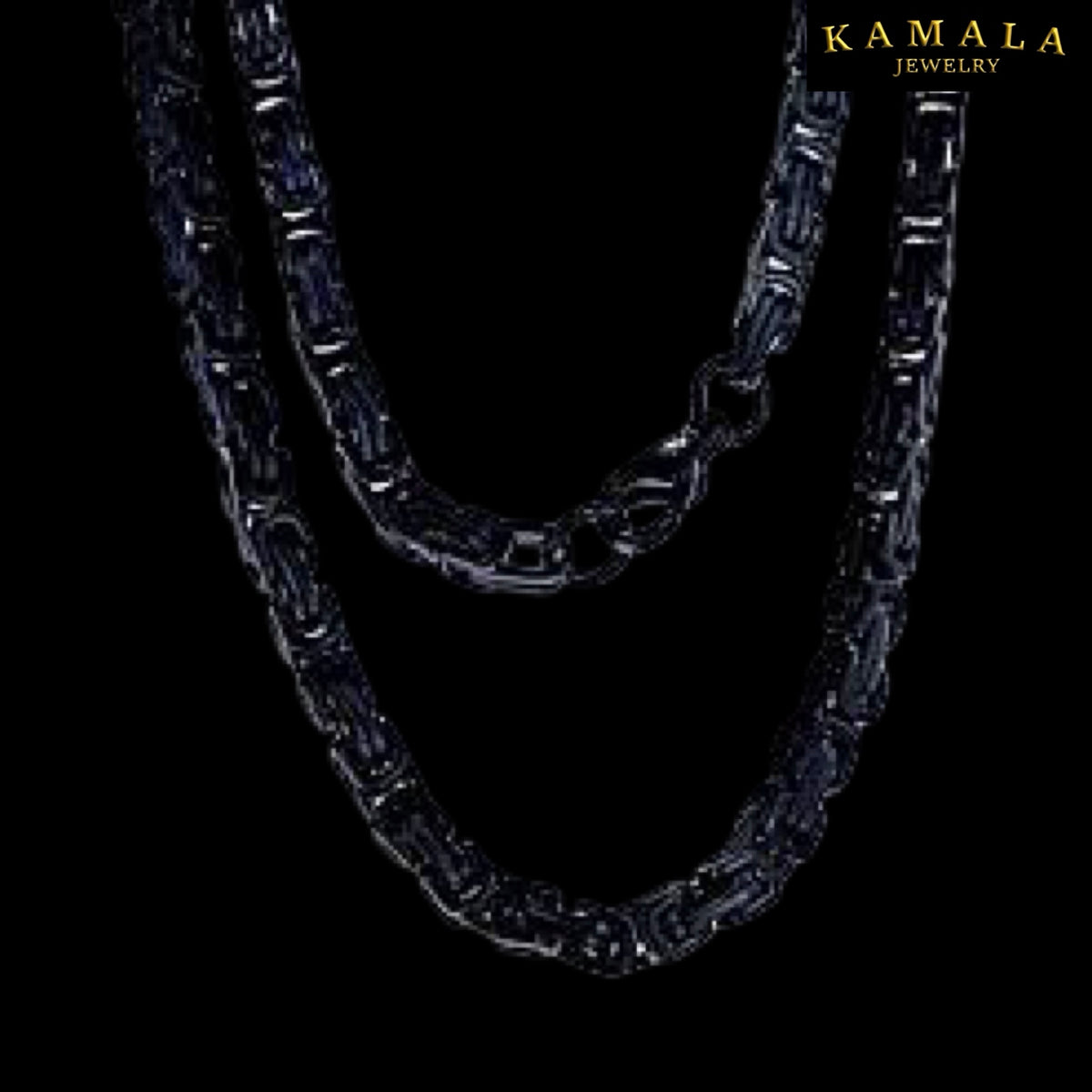 Königskette All Black – 60 cm | 10 mm