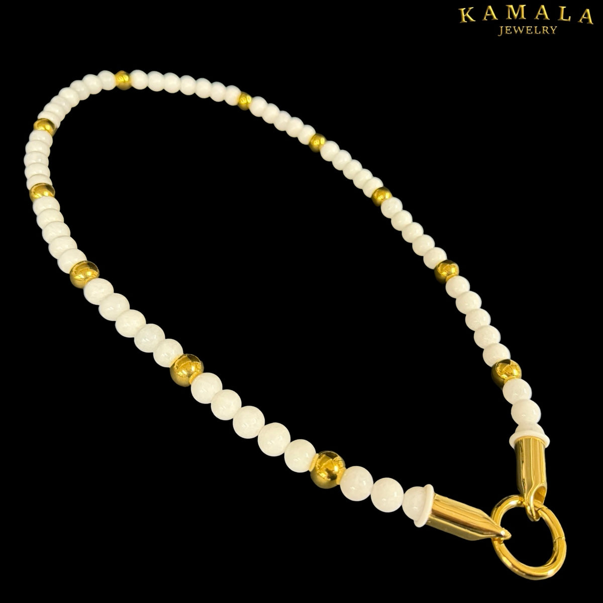 WHITE GOLD STONES EDITION – Perlenhalskette
