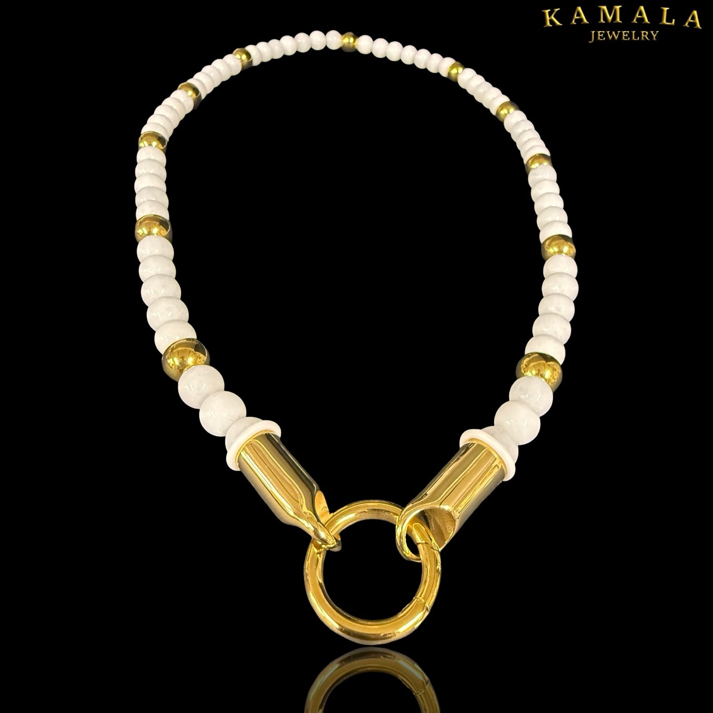 WHITE GOLD STONES EDITION – Perlenhalskette