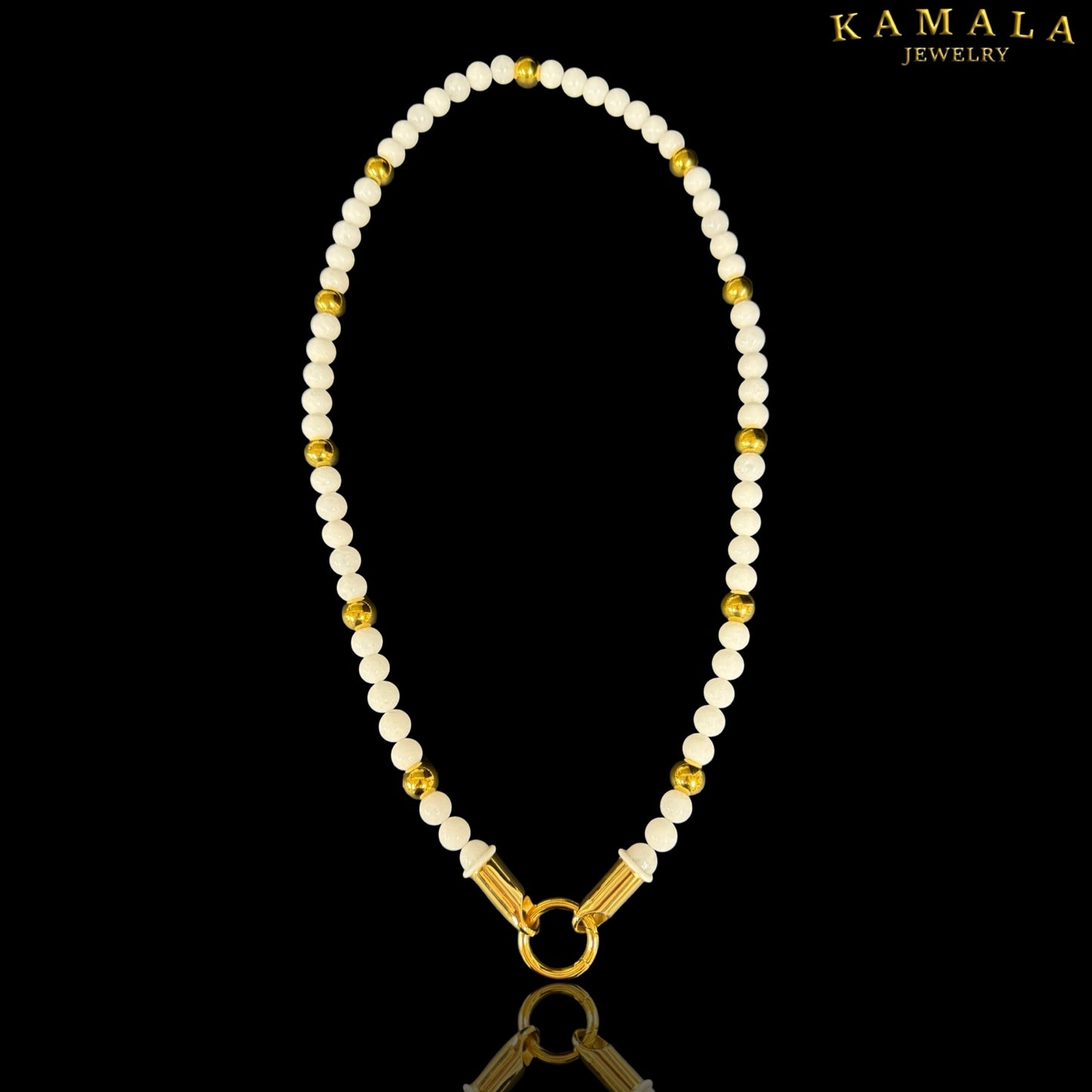 WHITE GOLD STONES EDITION – Perlenhalskette