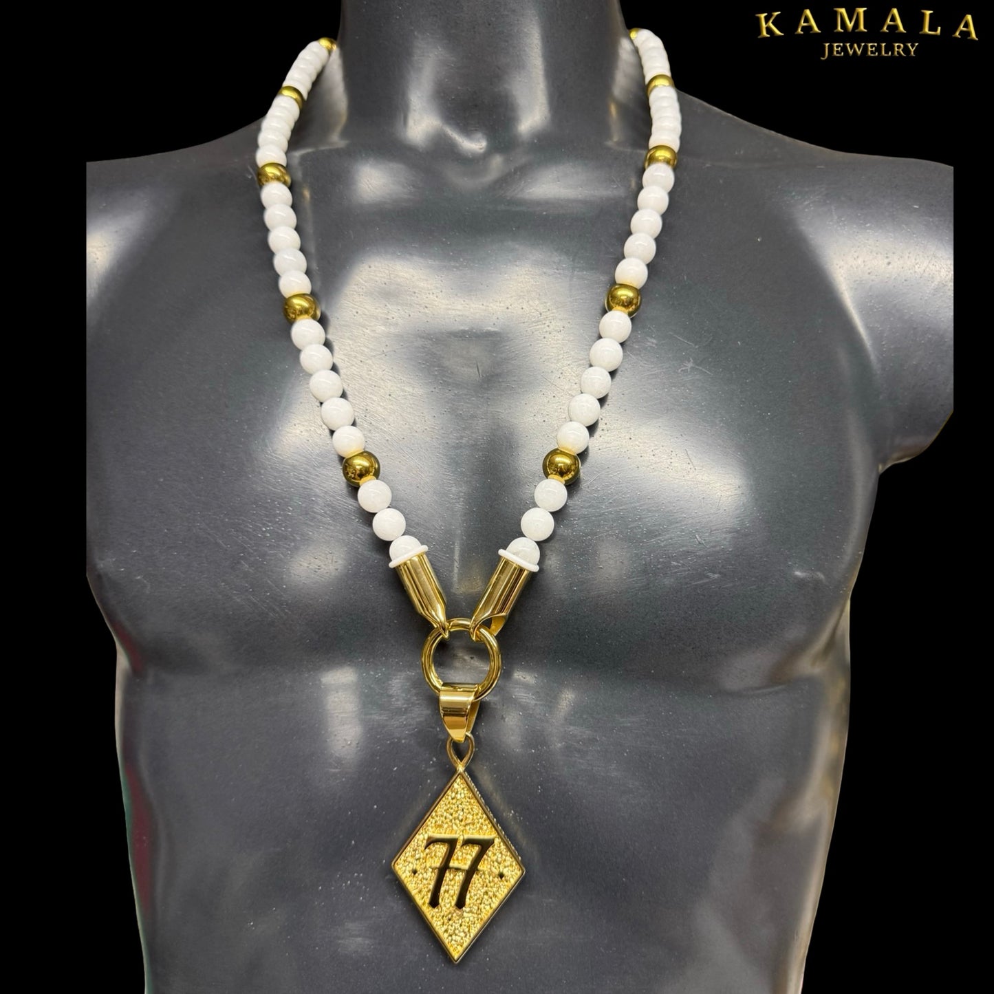 WHITE GOLD STONES EDITION – Perlenhalskette