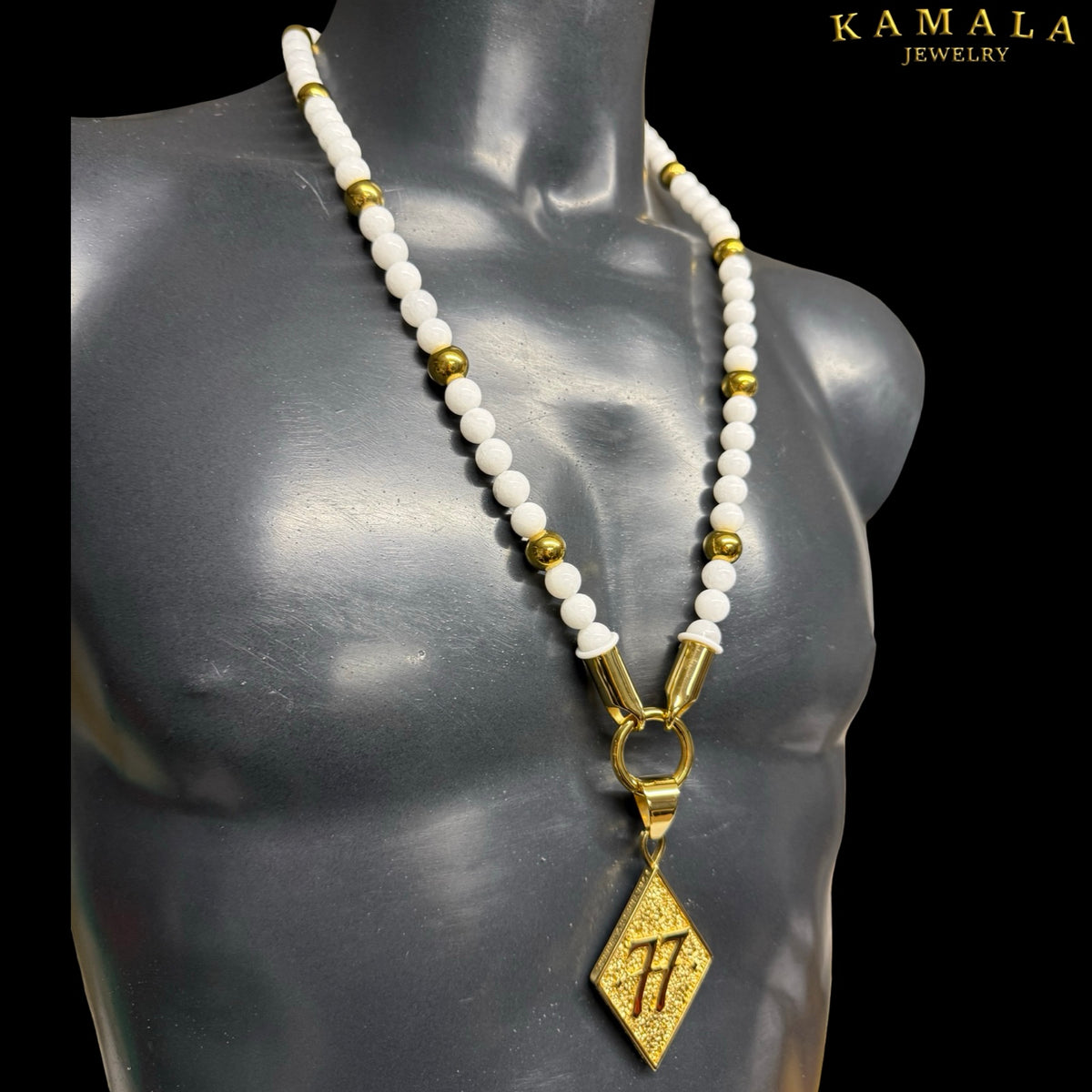 WHITE GOLD STONES EDITION – Perlenhalskette