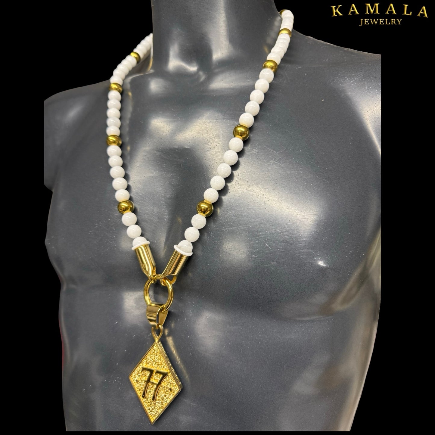 WHITE GOLD STONES EDITION – Perlenhalskette