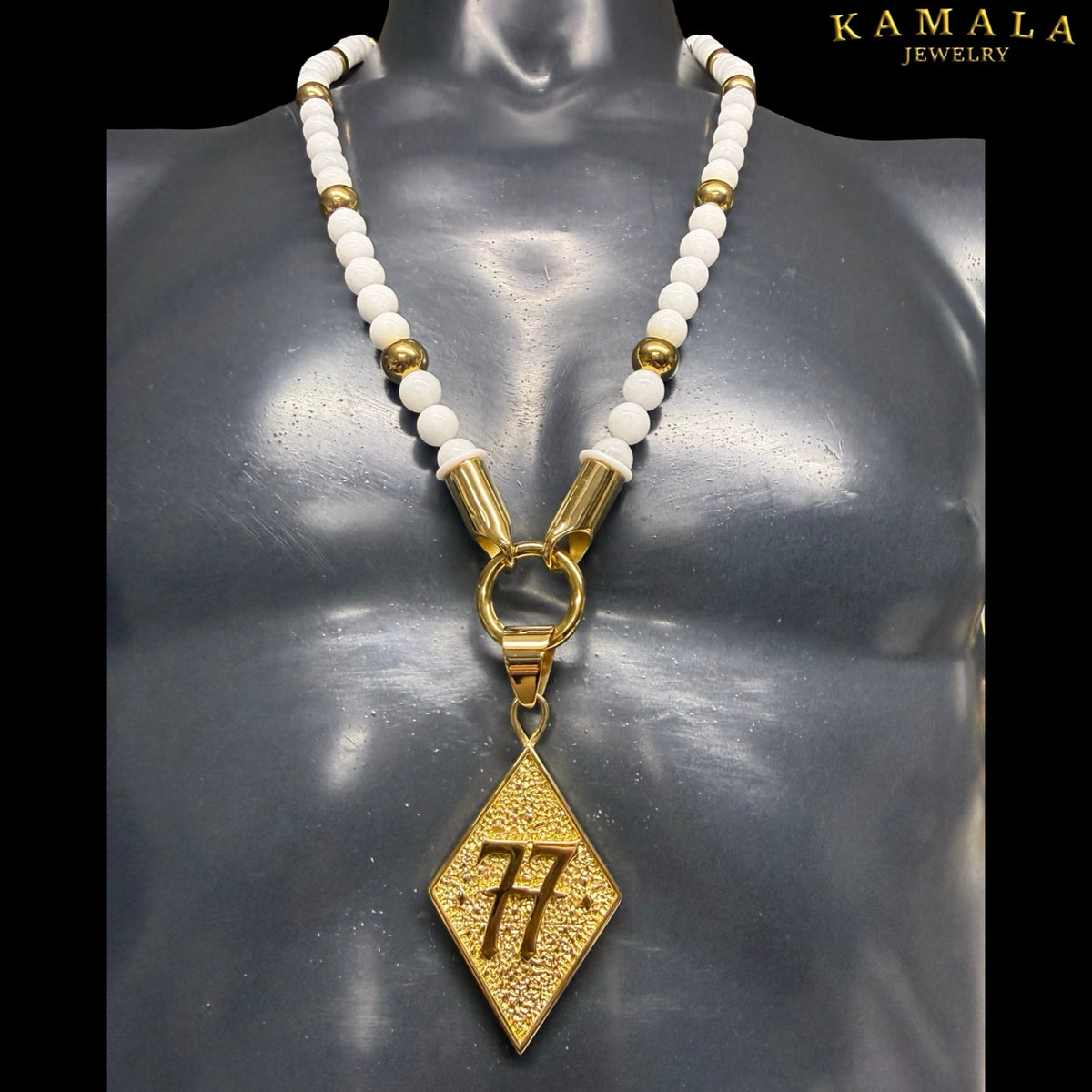 WHITE GOLD STONES EDITION – Perlenhalskette