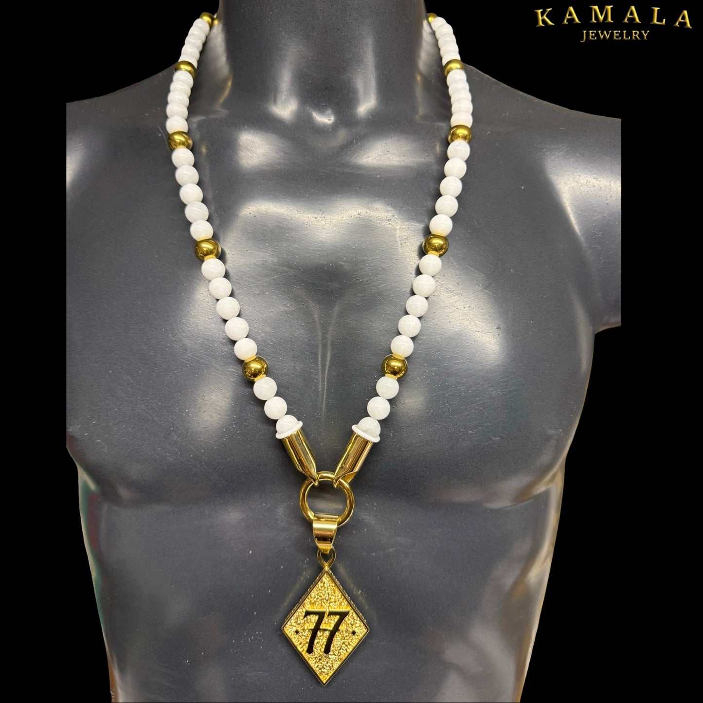 WHITE GOLD STONES EDITION – Perlenhalskette