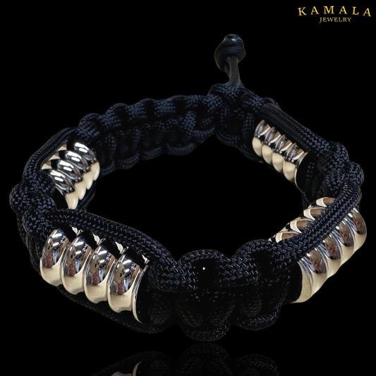 Madmax Armband - Schwarz mit Silber