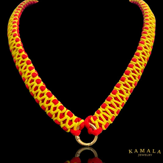 Madmax Halskette - Doppelt in Rot & Gelb