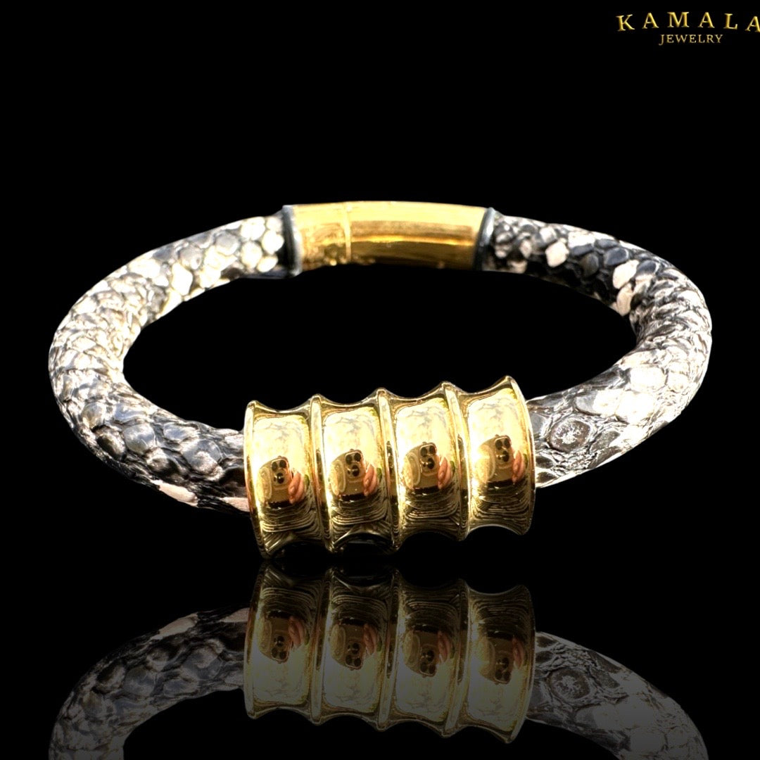 Python Gold Ring Armband - Python & Gold – Kamala Jewelry
