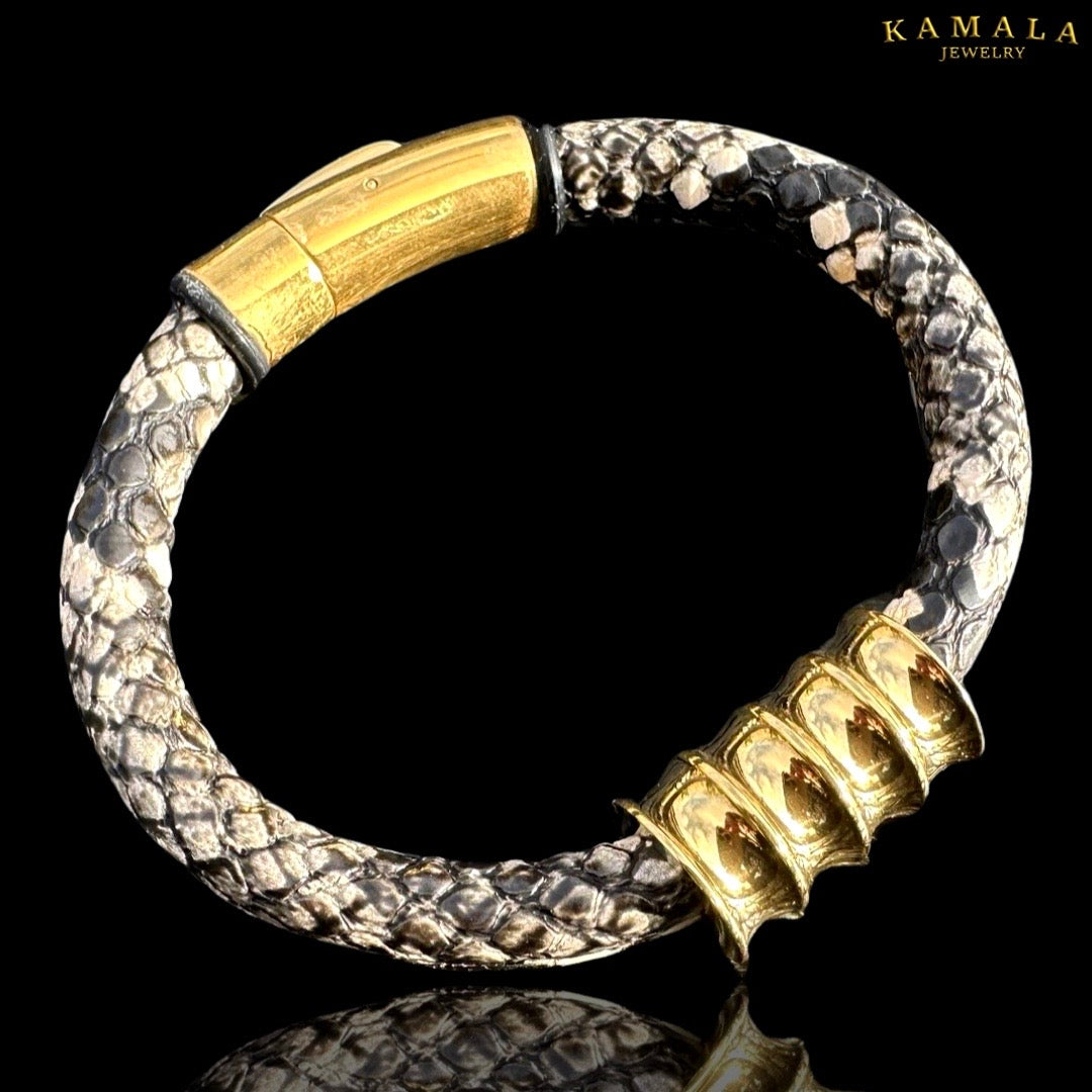 Armband - Python & Gold