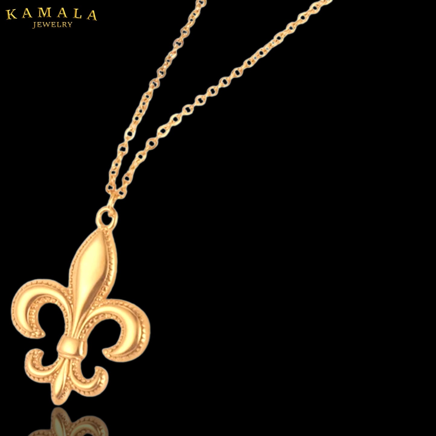 Halskette mit Fleur de Lis - Gold