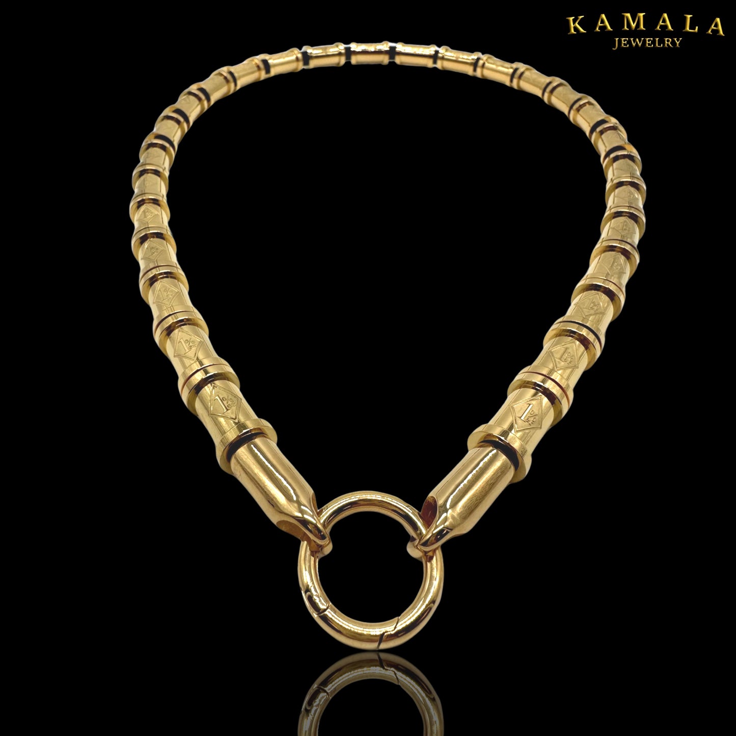 Exklusive Luxus Halskette 1%er Halskette - Mit 28-34 Hülsen - Gold