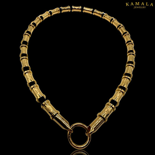 Exklusive Luxus 1%er Halskette - mit 24-30 Hülsen - Gold