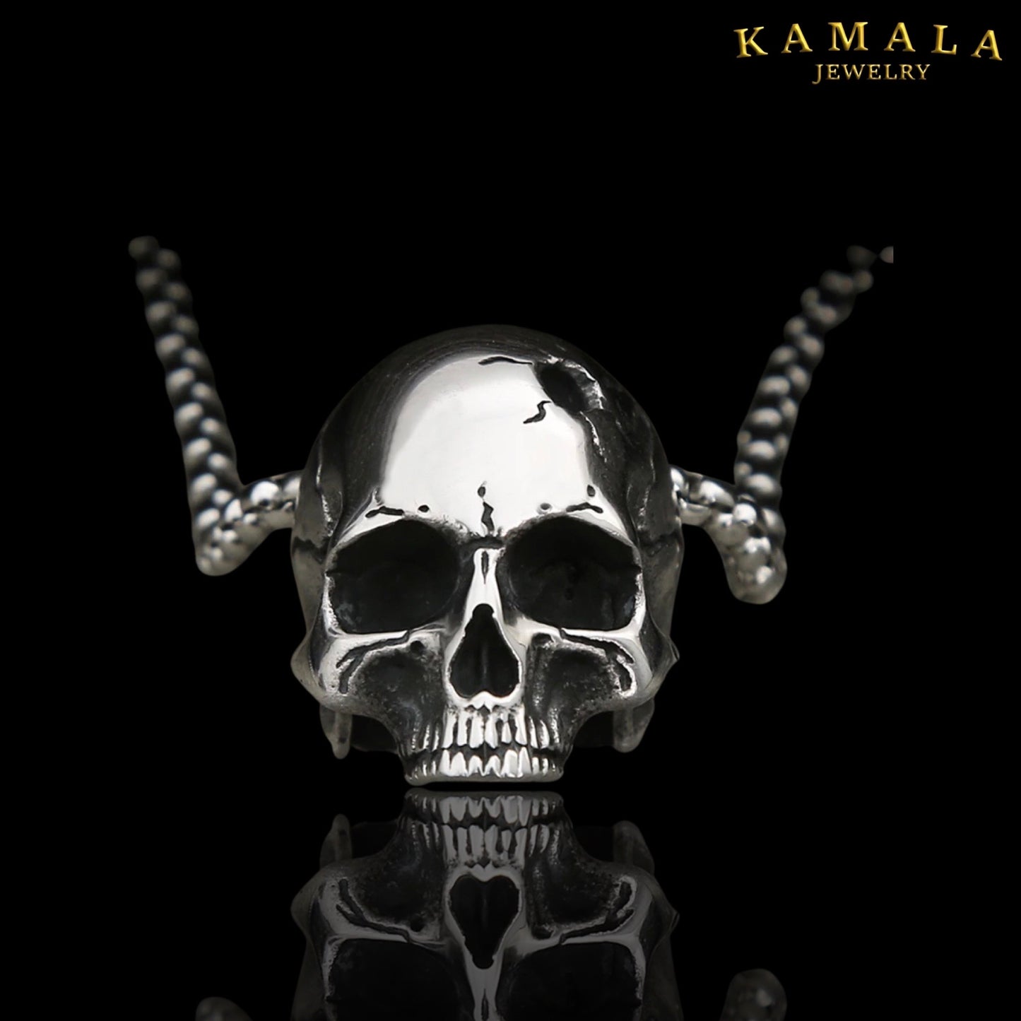 Halskette mit Skull - Edelstahl