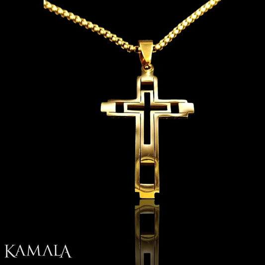 Anhänger mit Kreuz - Gold