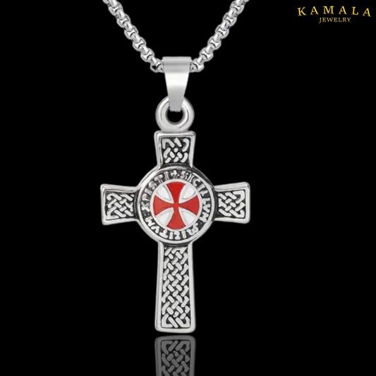 Halskette mit Kreuz - Tempelritter