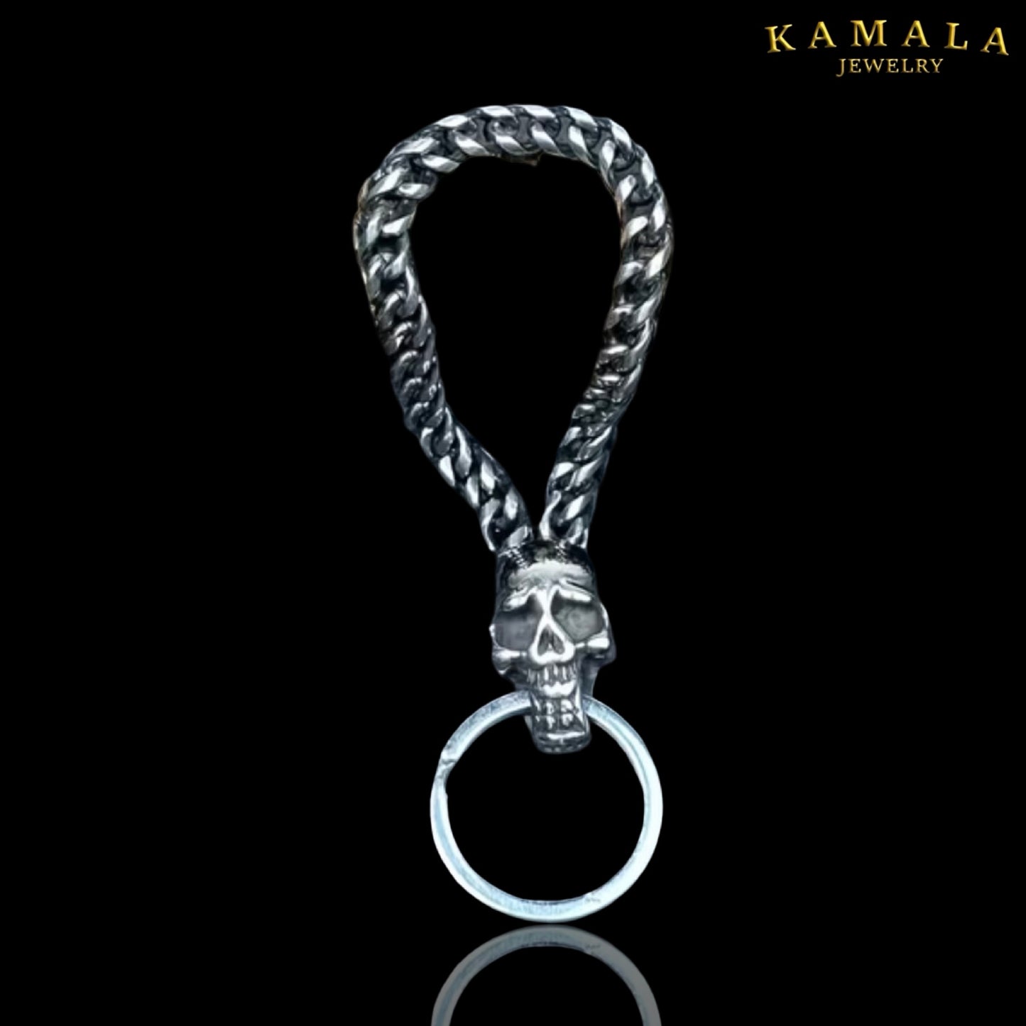 Skull Chain Schlüsselanhänger – Massiver Edelstahl