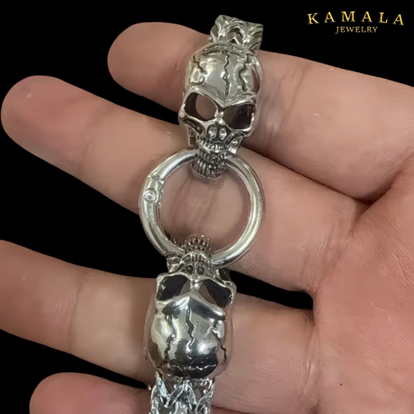 Skull Ring Armband – Massiver Edelstahl