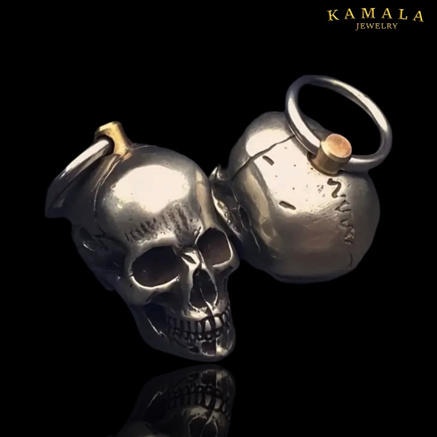 Skull Keychain – Massiver Edelstahl Schlüsselanhänger (ca. 4 cm)