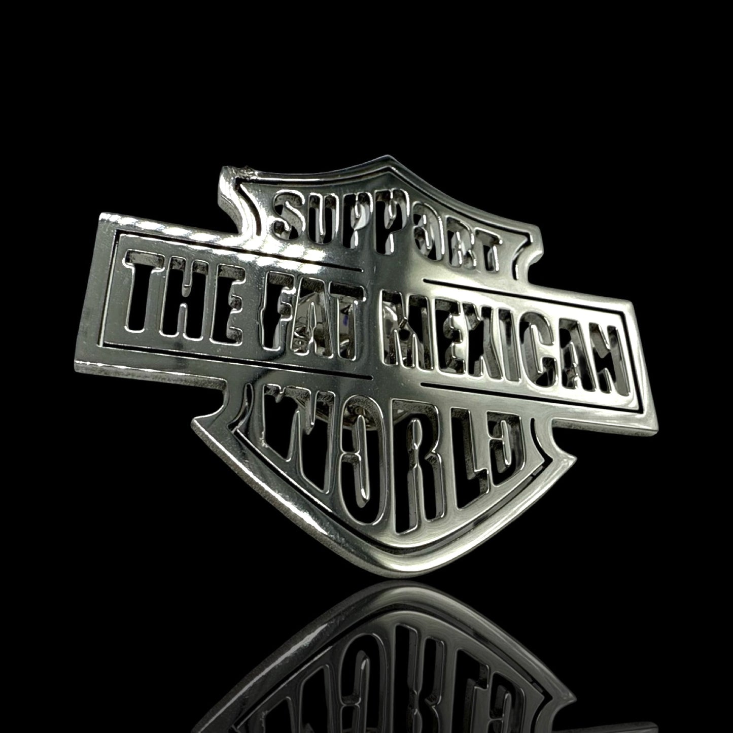 Support the Fat Mexican – Pin aus Edelstahl