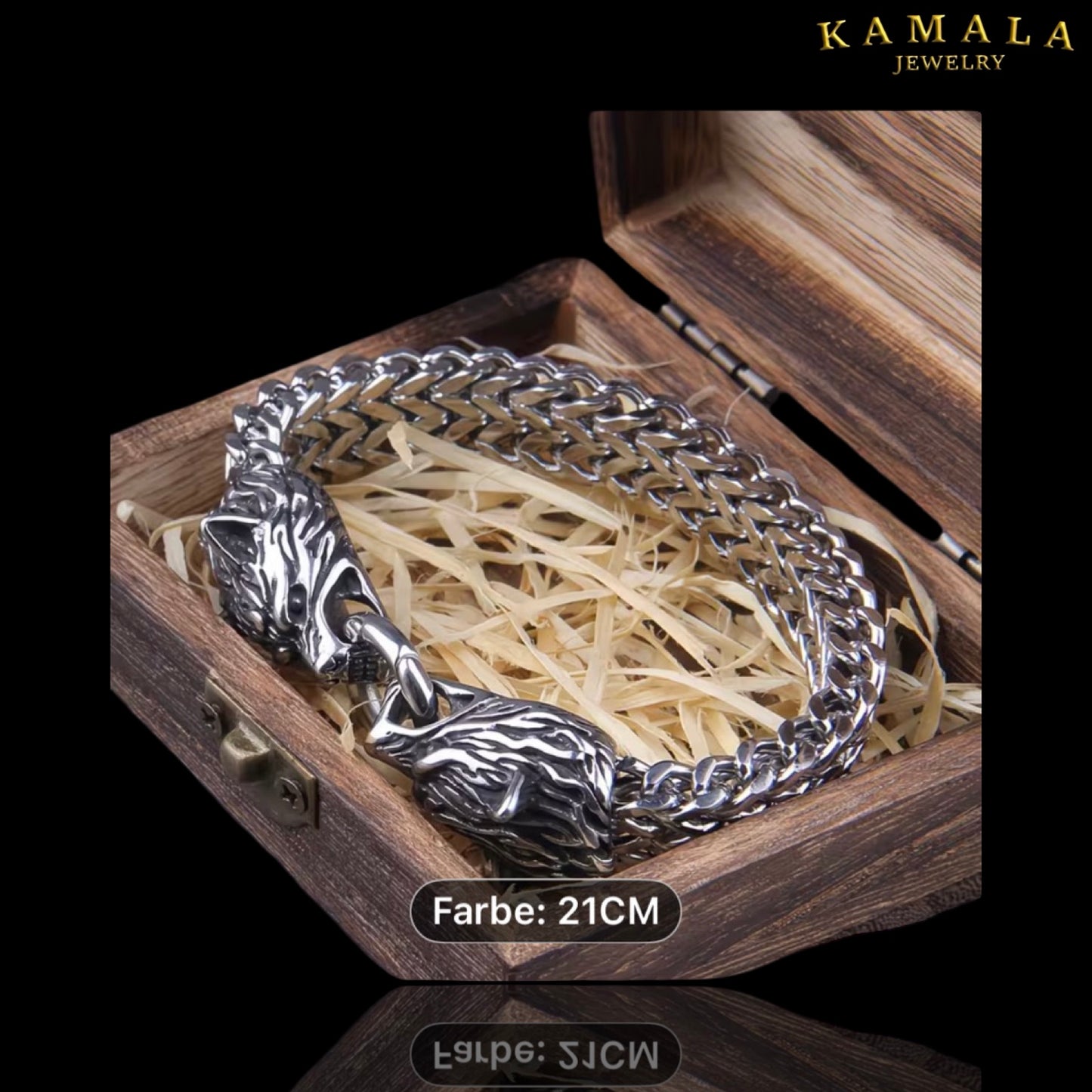 Wolf Armband - Edelstahl