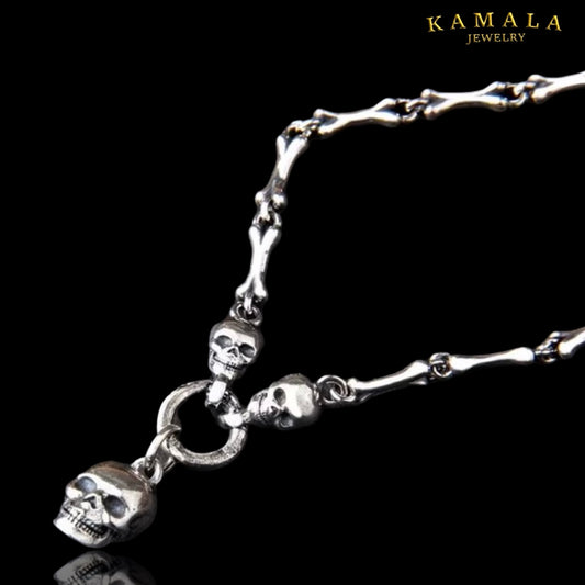 Premium - Skull Bone Halskette – Edelstahl Statement