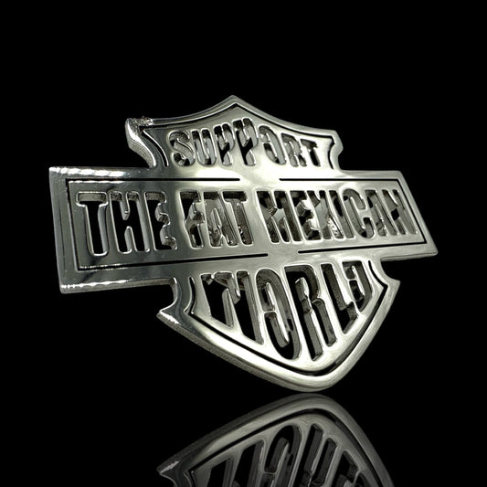 Support the Fat Mexican – Pin aus Edelstahl