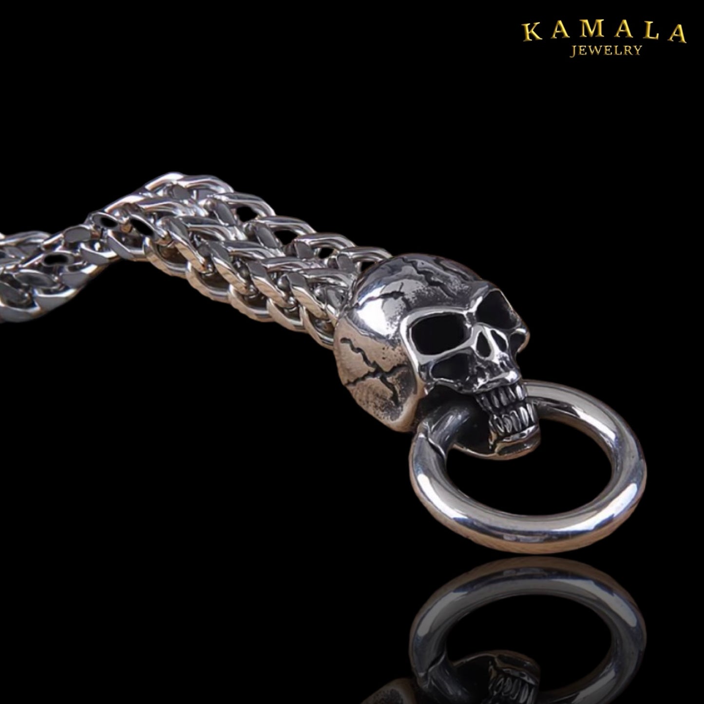 Skull Ring Armband – Massiver Edelstahl