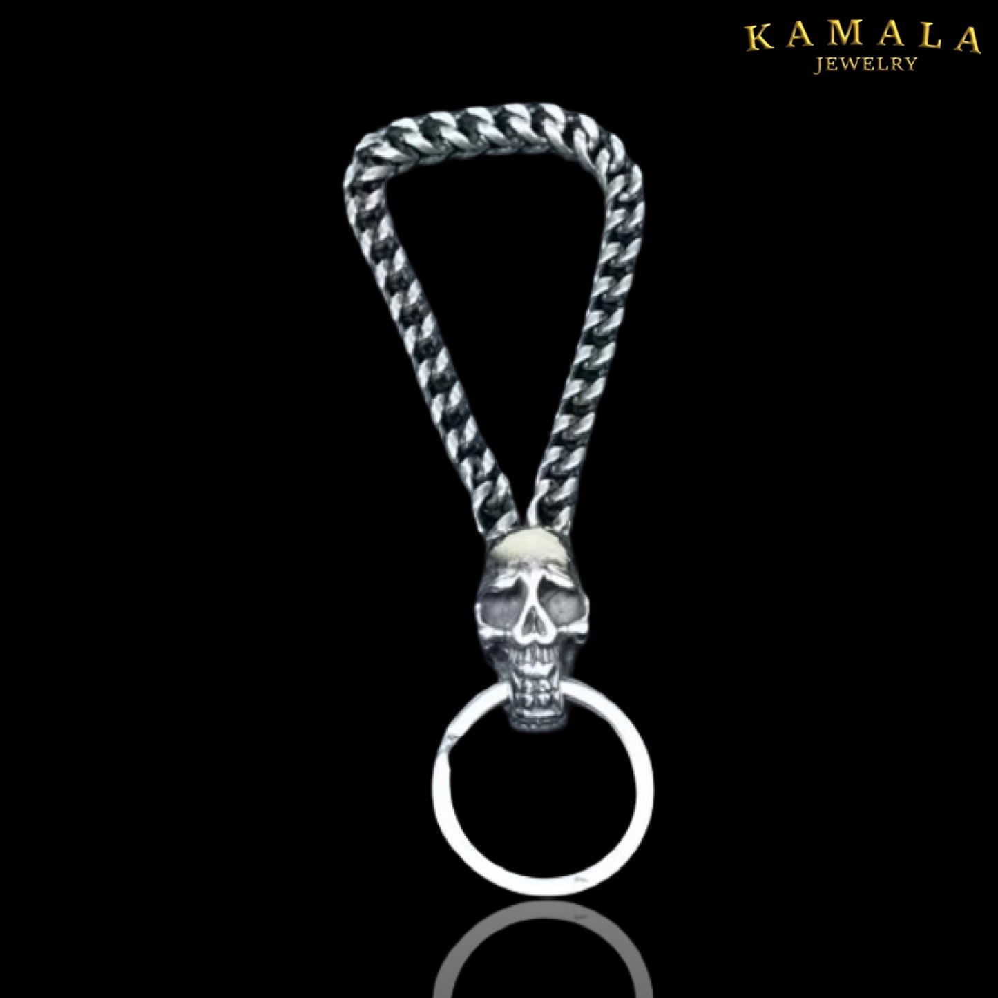 Skull Chain Schlüsselanhänger – Massiver Edelstahl