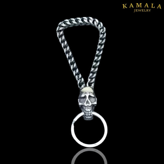Skull Chain Schlüsselanhänger – Massiver Edelstahl