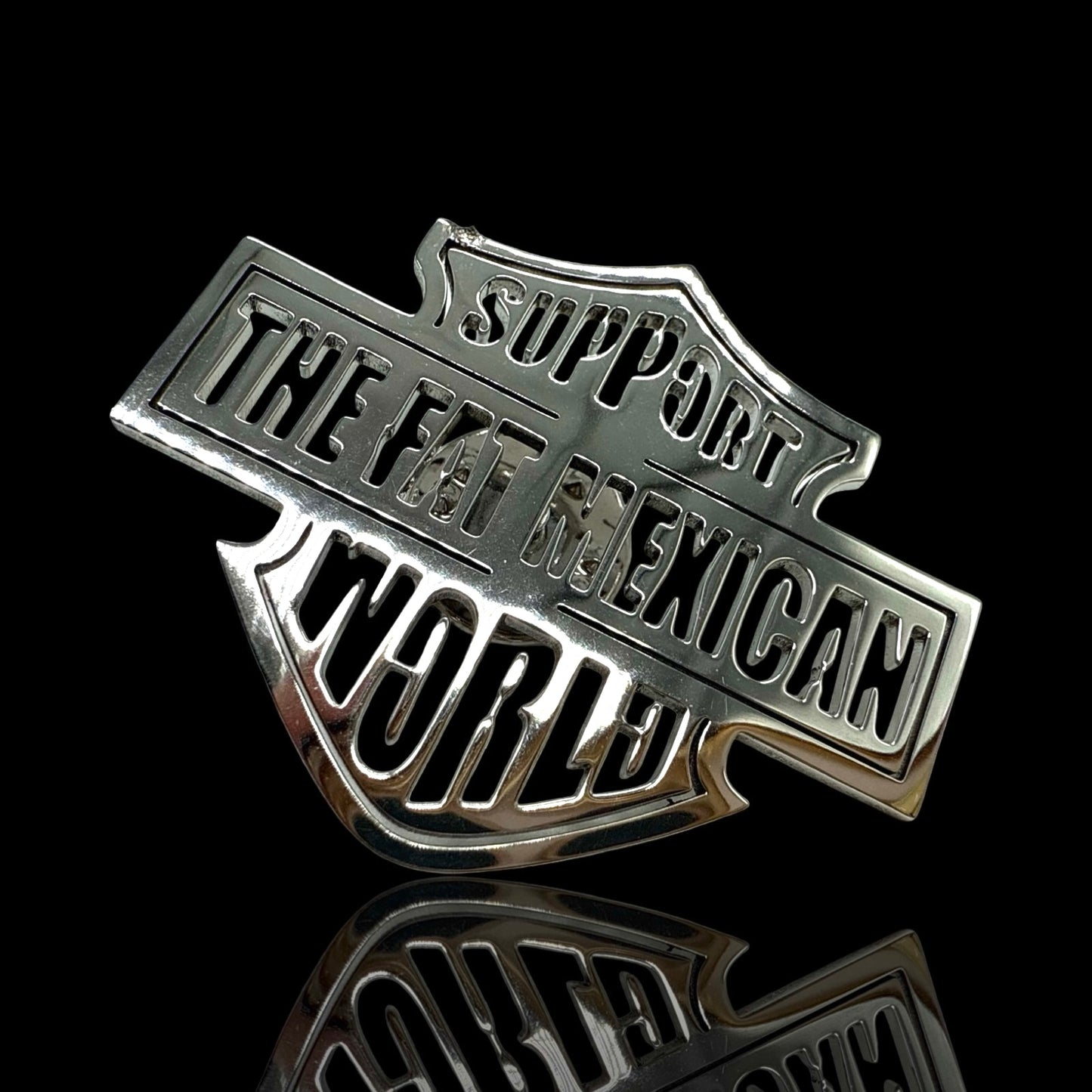 Support the Fat Mexican – Pin aus Edelstahl
