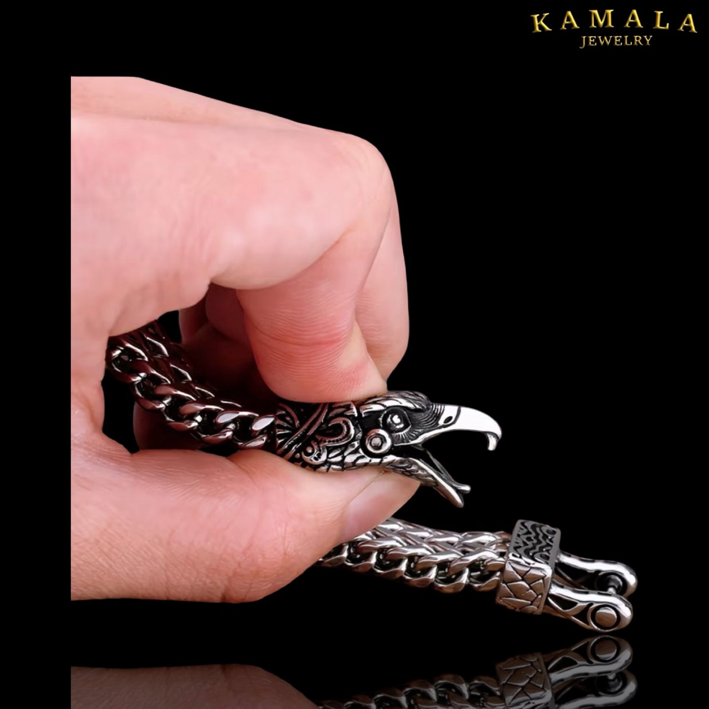Raven/Adlerkopf - Armband – Massiver Edelstahl