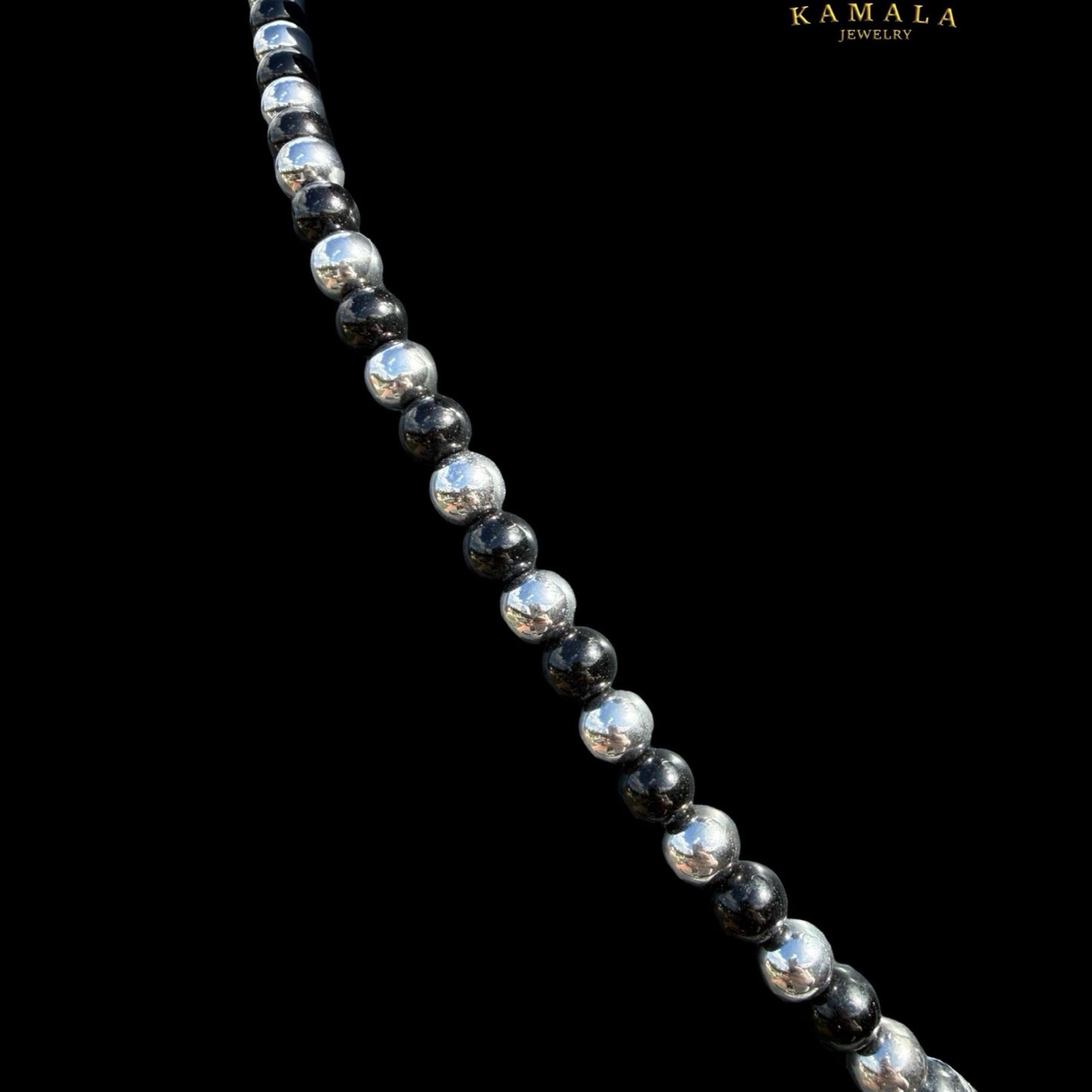 BLACK ELITE Luxury Chain – Onyx Halskette für Männer - Silber