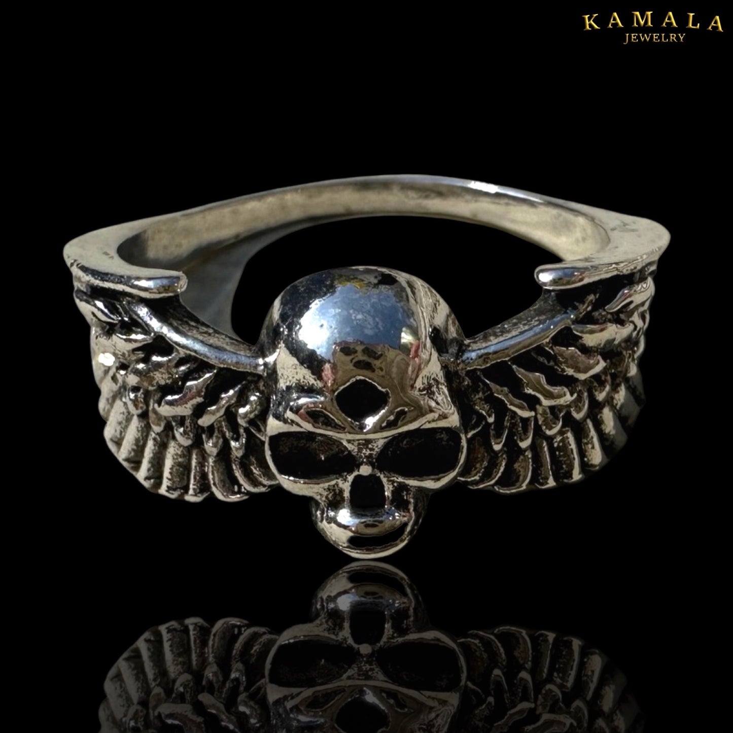 Fingerring - Angelwings & Skull - Silber Ring