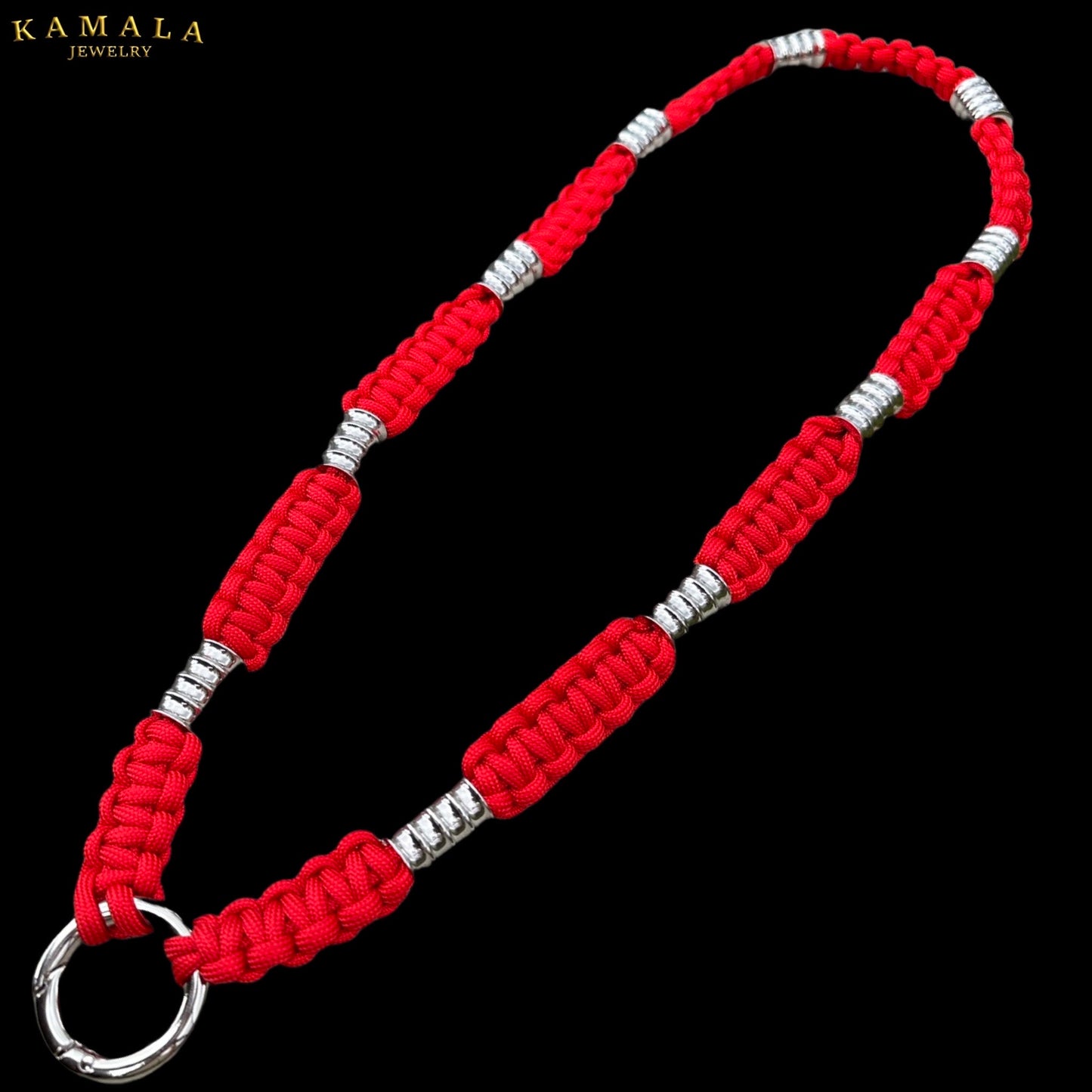 Madmax Halskette - Rot mit Silber