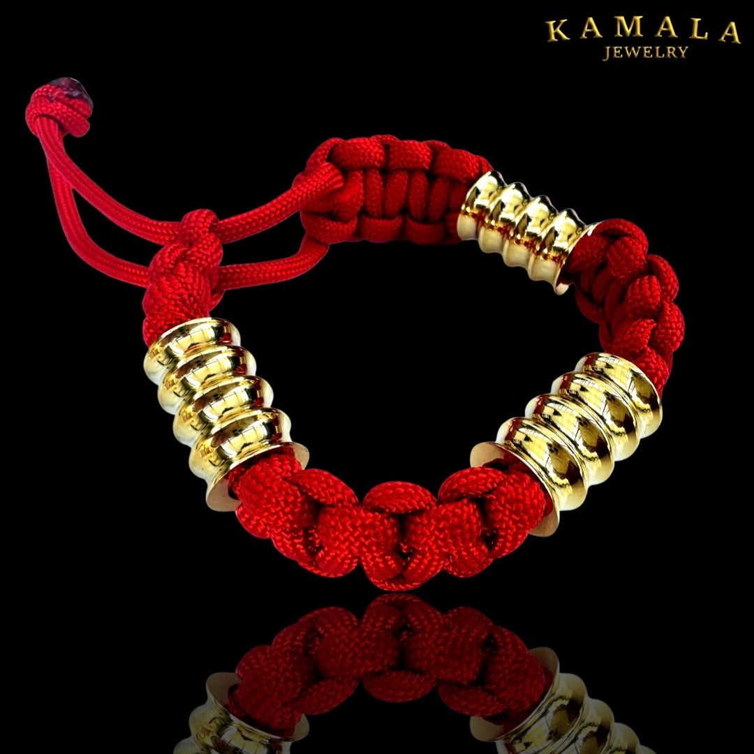 Madmax Armband - Rot mit Gold