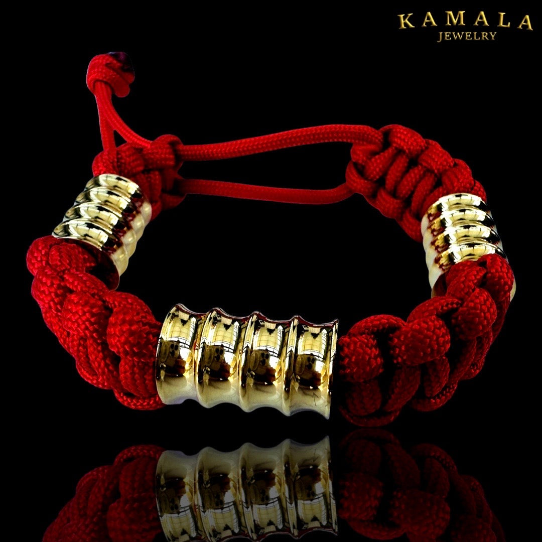 Madmax Armband - Rot mit Gold