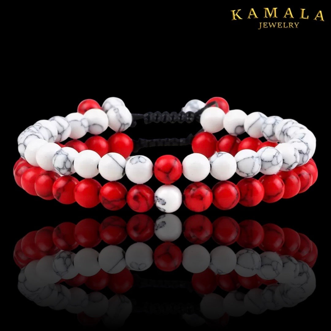 Rot & Weiss Armband - Doppelt Armband